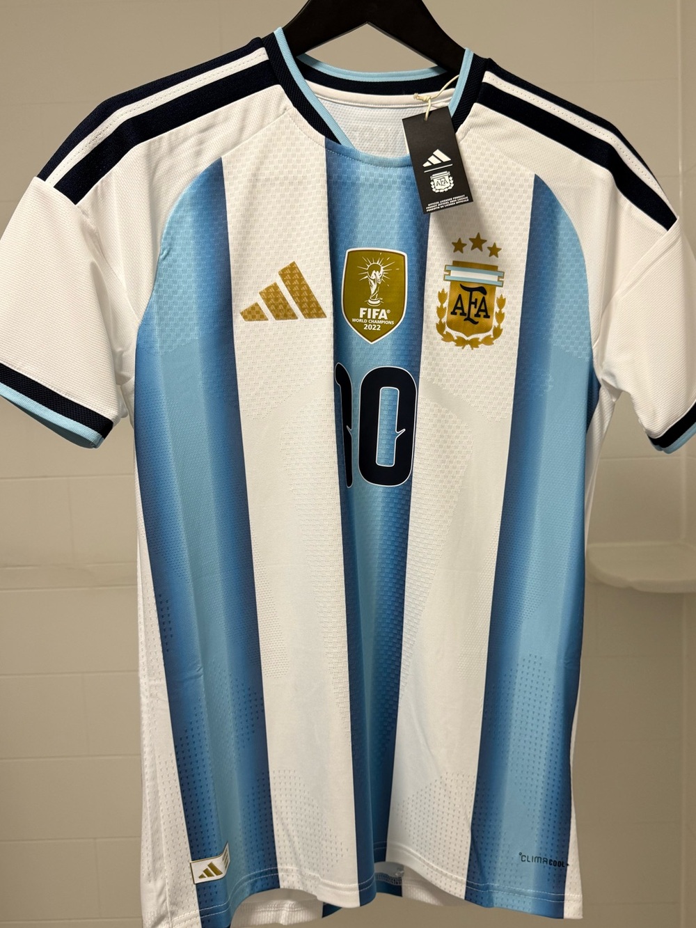 Adidas Argentina Lionel Messi White (Home) “Pitch Version” Soccer Jersey (NEW) - Picture 2 of 16